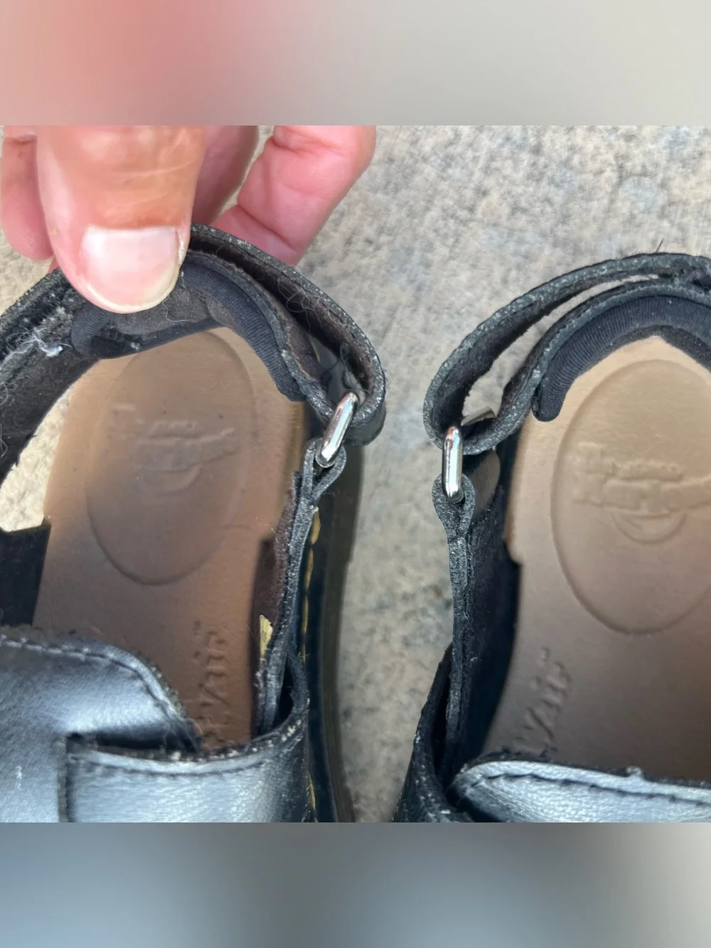 Dr martens Kids Black Leather Buckle Clog - Comfortable Slip-On Shoe size 11